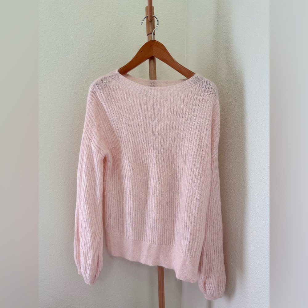 Boden Light Pink Crew Neck Knit Sweater Women’s Size Large
